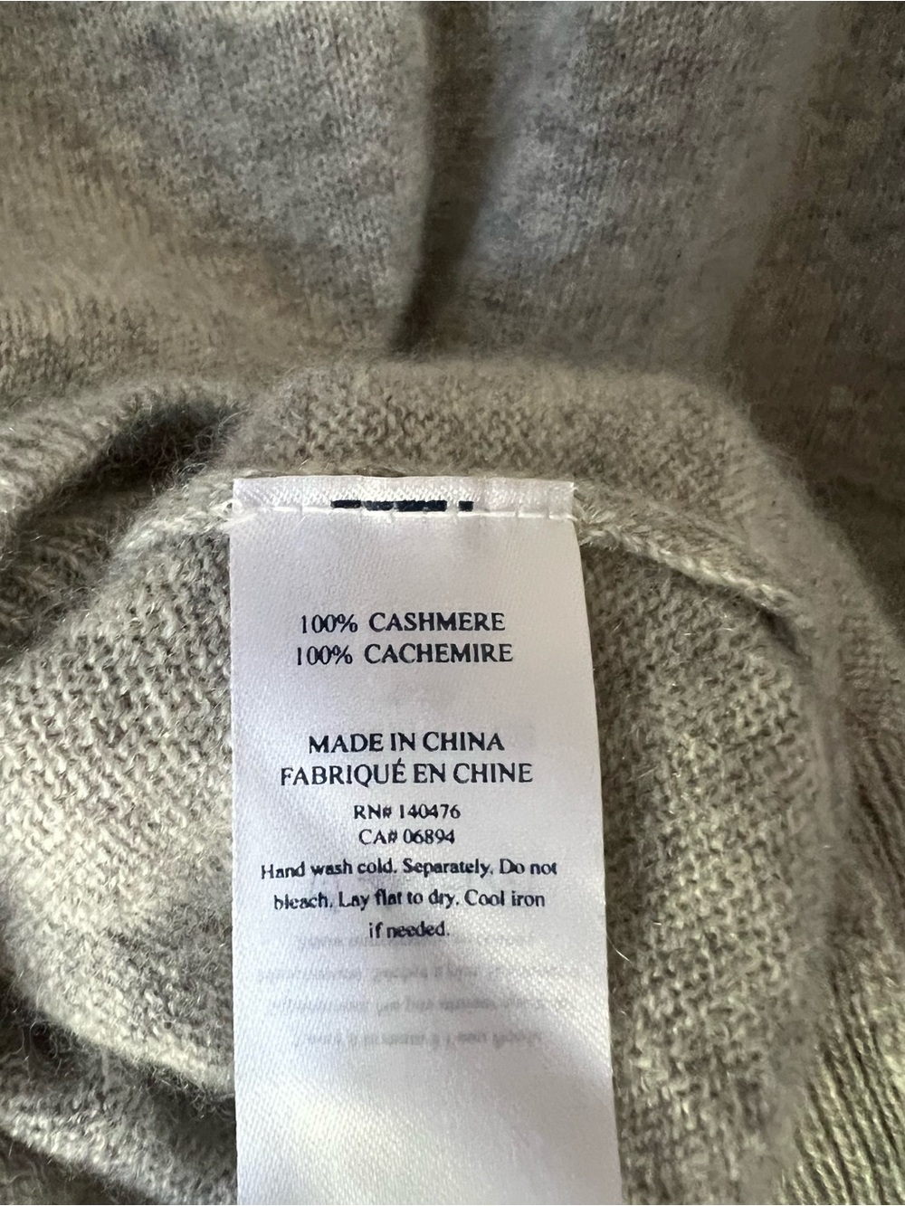 Faherty Solange Cashmere Sweater Pullover Turtleneck Heather Gray Burgundy L - Picture 12 of 12
